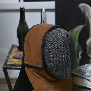 Leather fencing mask